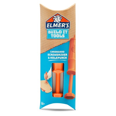 Elmers Build It Tools Screwdriver & Holepunch Construct And Create Cardboard 6+