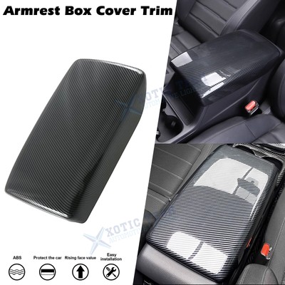 Center Console Armrest Box Panel Cover For Honda CRV 2023-UP ABS Carbon Fiber