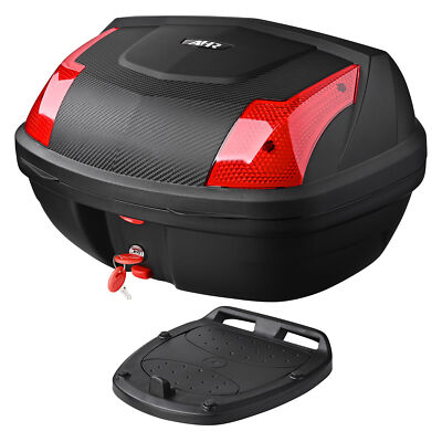 48L Motorcycle Tour Tail Box Scooter Trunk Storage Lock Carrier Case for Helmet