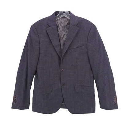 PSYCHO BUNNY Blazer Jacket Purple Woven 100% Wool Size 38S