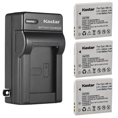 Kastar Battery Wall Charger for Canon NB-4L NB-4LH Canon Digital IXUS 30 IXUS 40
