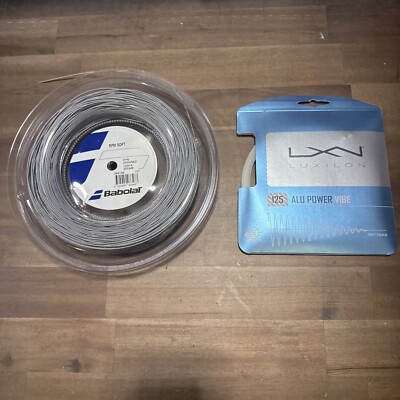 New Reel Babolat Rpm Soft 130  200m. and Set of Luxilon Alu Power Vibe 125