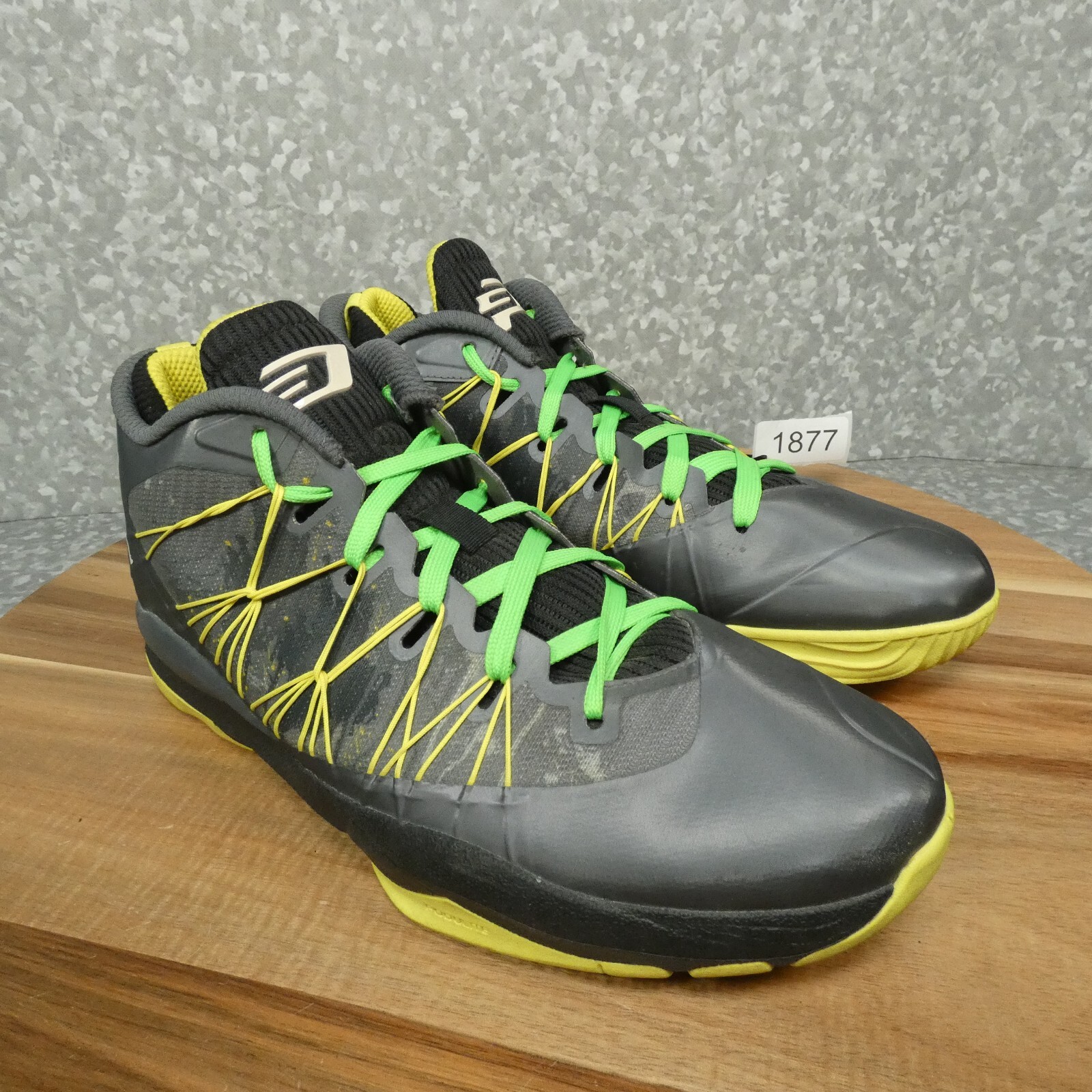 Nike Air Jordan CP3.VII AE Sneaker Mens 12 Dark Gray Yellow