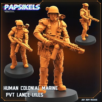 Aliens Vs Humans Resurgence by Papsikels Miniatures 3D Printed Sci-Fi Miniatures