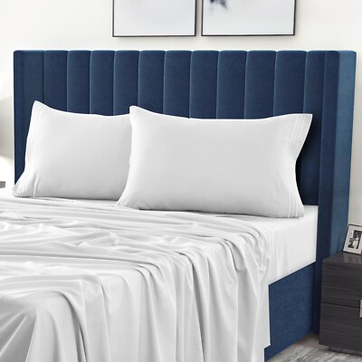 4 Piece Bed Sheet Set Hotel Luxury Ultra Soft Microfiber Deep Pocket Sheets Set