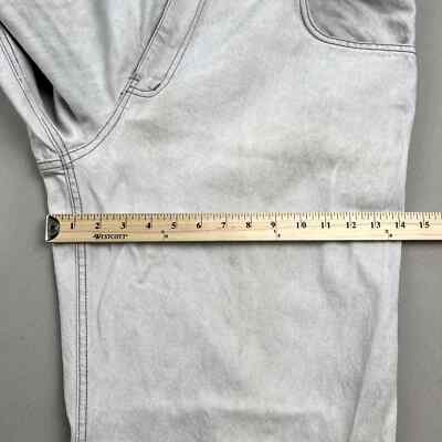 Vintage LA Gate Jeans Mens 40 Gray Denim Baggy Fit Straight Leg Hip Hop Skater