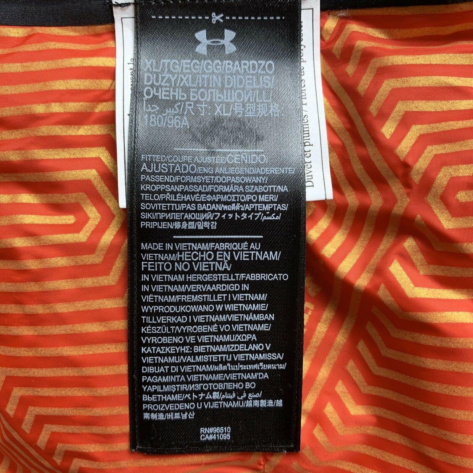 Pre-owned Under Armour Mens Vest Xl Mens Down Cashmere Magzip Coldgear Infrared Black Ua