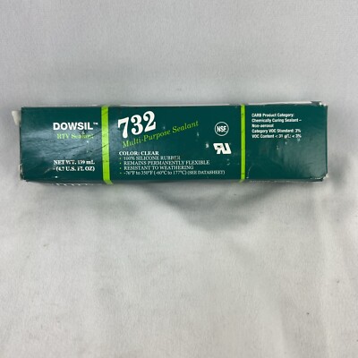 Dowsil RTV Multi-Purpose Sealant 732 100% Clear Silicone Rubber ~ 4.7 Oz./139 mL