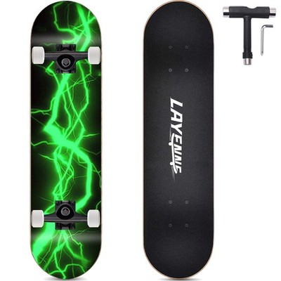 LAYENNE Skateboard,skateboard completo professionale da 31 * 8
