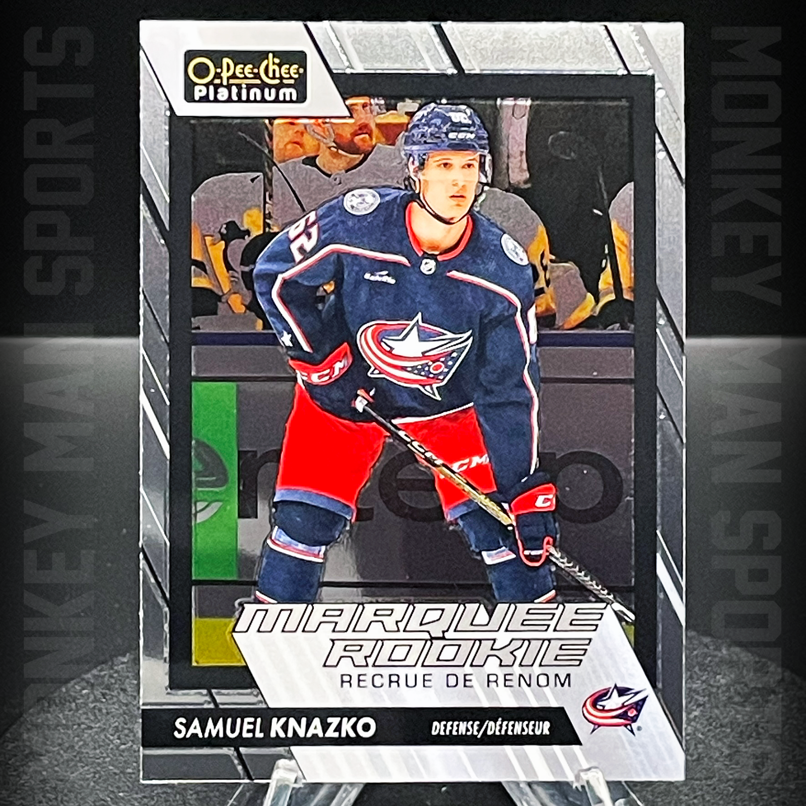 2023-24 OPC Platinum - Samuel Knazko Rookie RC - #229 BLUE JACKETS MINT