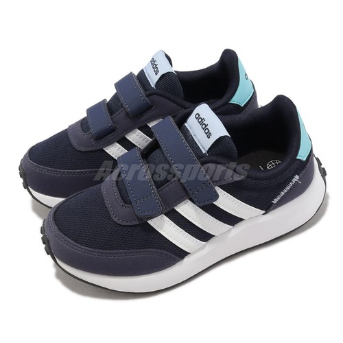 

Adidas Run 70S CF K Темно-белые детские дорожные кроссовки для дошкольников с ремешками IG4898, Серый, Run 70s Cf K