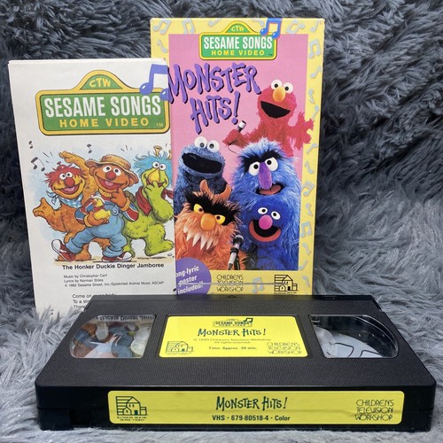 Sesame Street Monster Hits! VHS Tape 1990 Jim Henson Sing