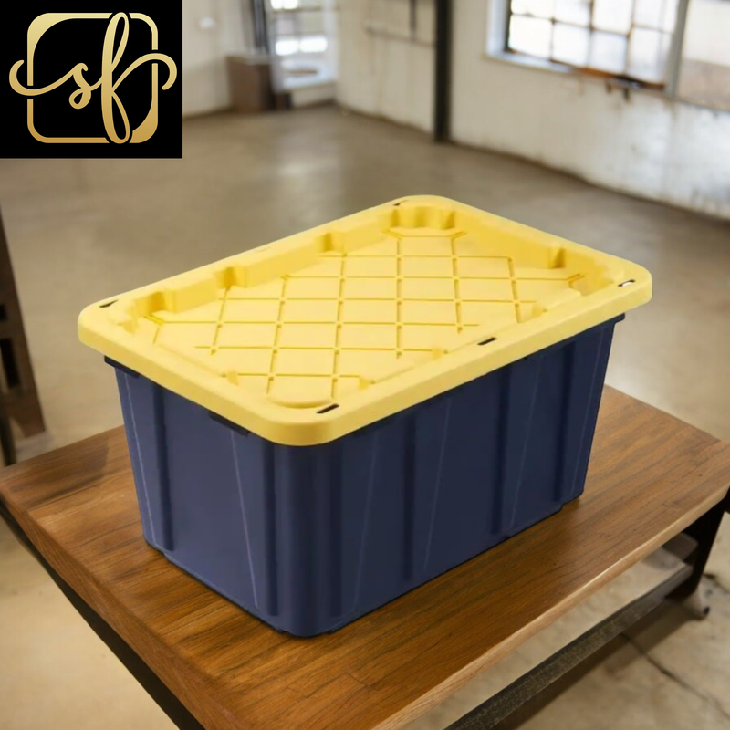 Home Depot 27 Gallon Clear Storage Bin Plastic Tote 27 Tough