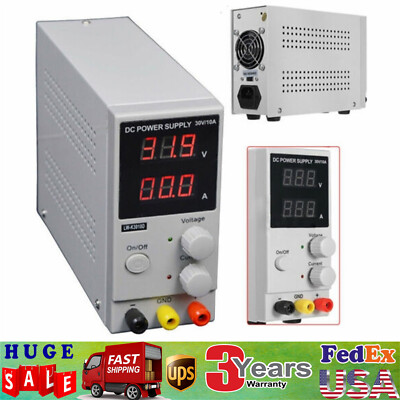 AC110V Lab DC Bench Power Supply 0-10A Variable Adjustable Switching Regulated