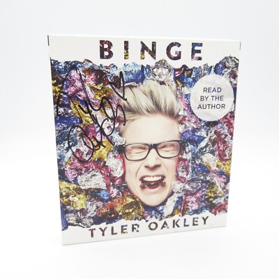 AUTOGRAPHED Binge by Tyler Oakley 2015 Compact Disc Unabridged edition 7 CD Set