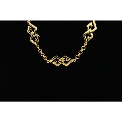 Givenchy Vintage Necklace Logo Linked GG Chain Gold Station 30'' Signed NOS Bin2C