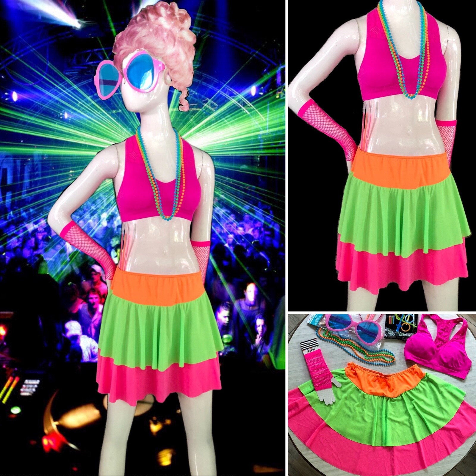 neon pink rave top
