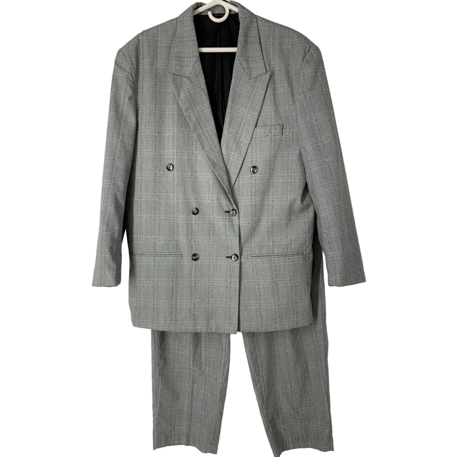 80s Vintage Men's Palet Perspective Suit Double Breast Size 80s Vintage Men's Palet Perspective Suit Double Breast Size