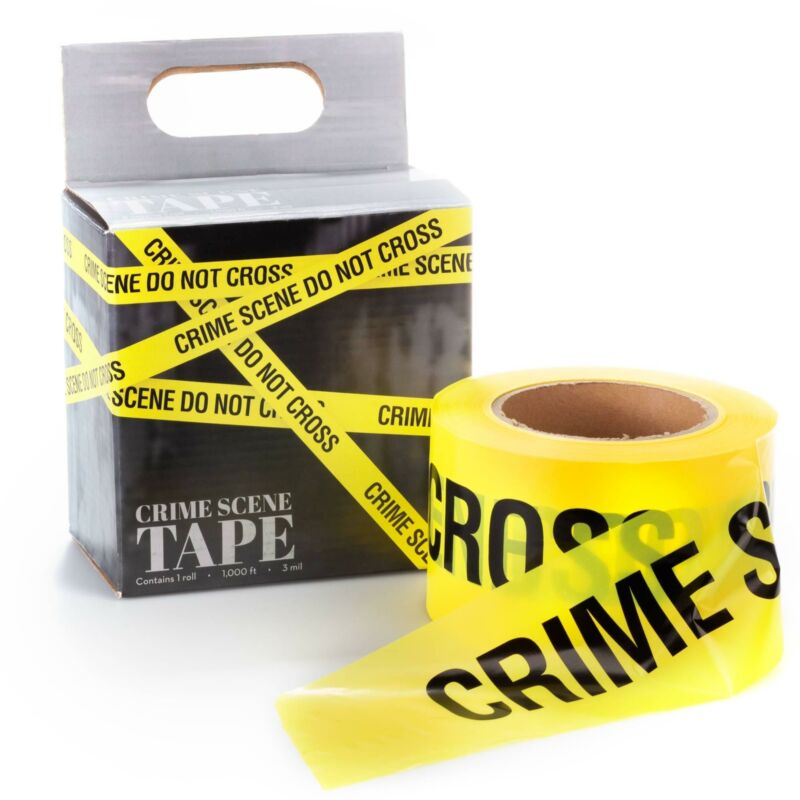 1000 ft Yellow Police Crime Scene Do Not Cross Tape Halloween Decor