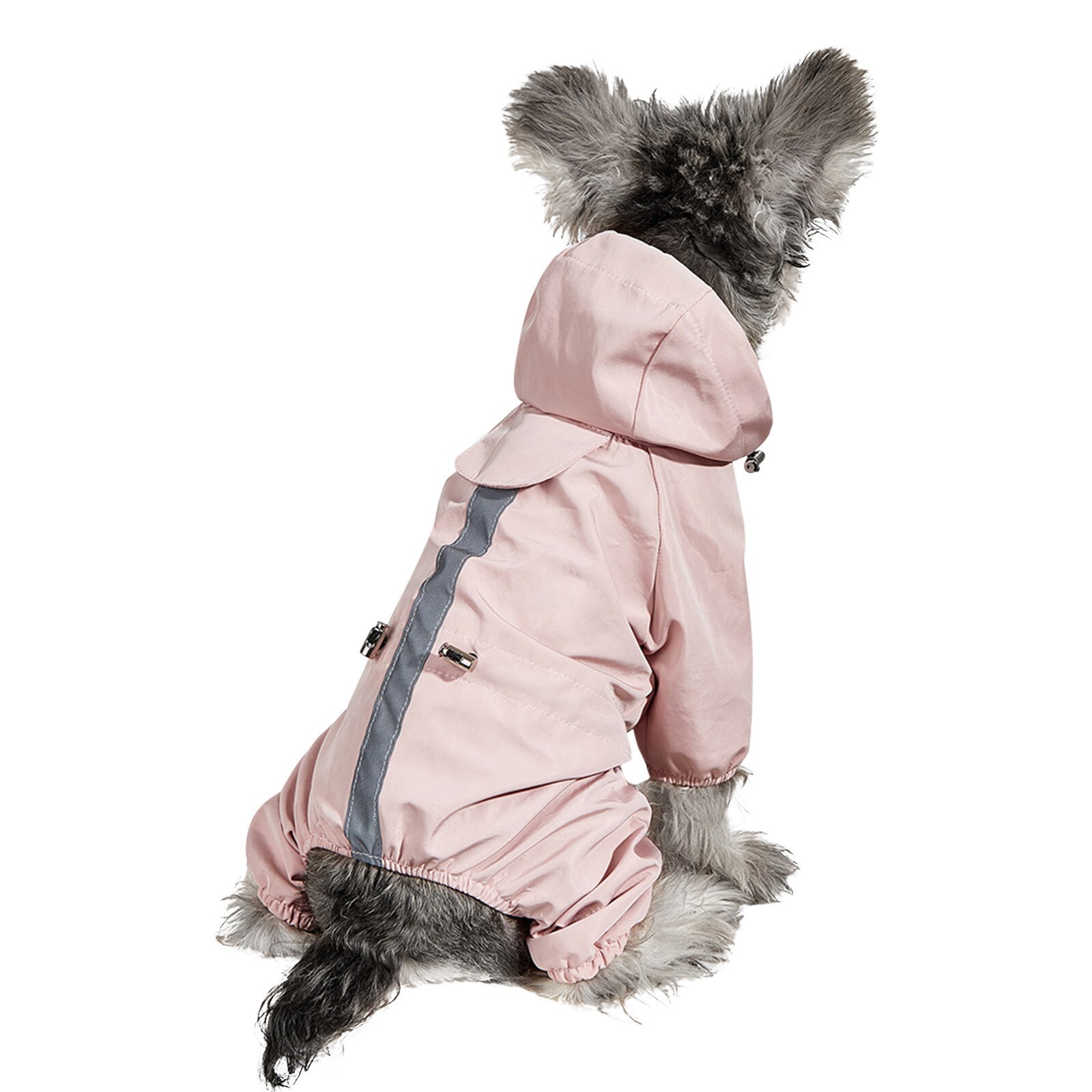 Waterproof Adjustable Dog Raincoat Reflective Dog Rain Jacket With Hoodie Coat