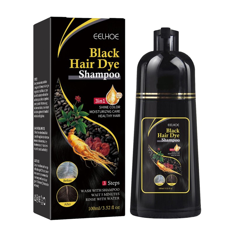 Hair Darkening Shampoo White To Black Shampoo Black Hair Dye Semi-Permanent