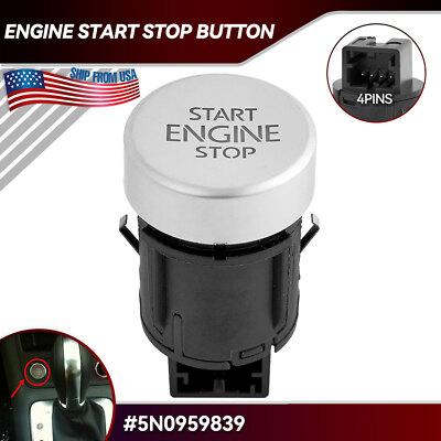 5N0959839 Car Start Stop Button Switch For VW Tiguan 2008-16 Sharan 11-2021 Seat