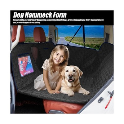 Dog Car Seat Cover, Hard Bottom Back Seat Extender for Large Pets Holds 280 lbs - 2025 Upgraded Heavy Duty Waterproof Scratch-Resistant Material, Foldable Hangable Hammock for Car SUV Truck Additional Image