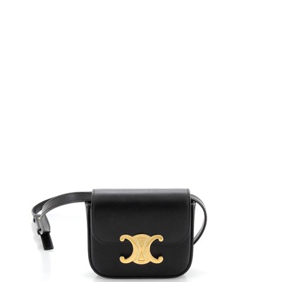 Celine Triomphe Shoulder Bag Smooth Calfskin Mini