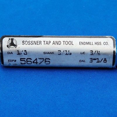 SOSSNER/OSG Double-End 1/8'' HSS-Co Square End Mill 2-flute #564-7600