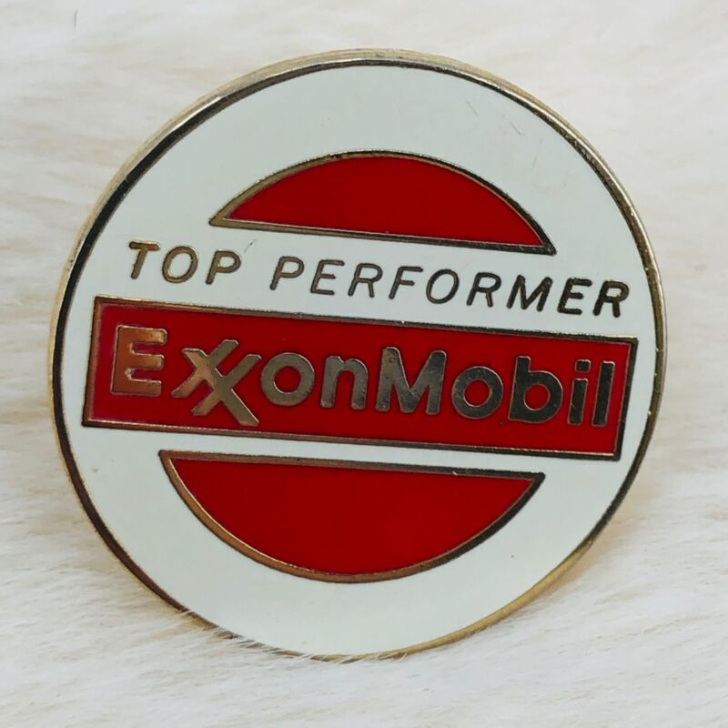 Vtg Exxon Mobile Oil & Gas Advertising Top Performer Enamel Lapel Pin