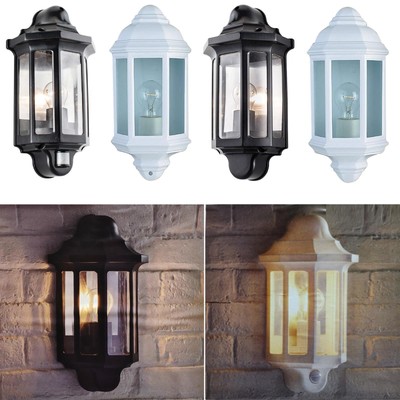 White half lantern wall sale light with pir