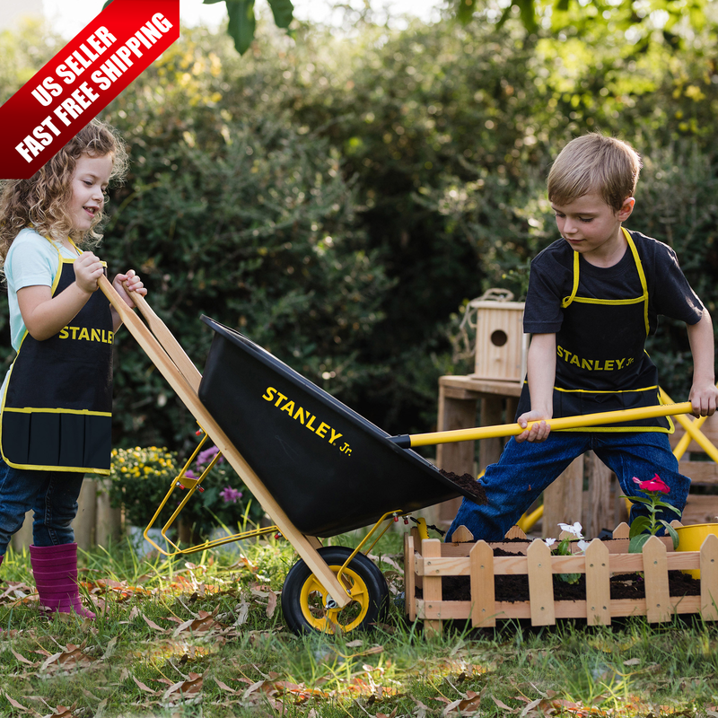 Stanley Jr. Wheelbarrow and 7Piece Garden Set for the Young Gardeners