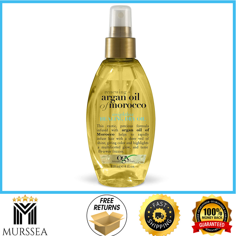 OGX Renewing & Argan Oil of Morocco Weightless Healing Dry Hair Oil Spray, 4 Oz
