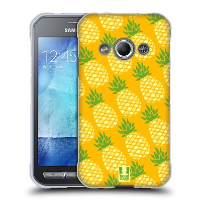 HEAD CASE DESIGNS PINEAPPLE PATTERNS SOFT GEL CASE FOR SAMSUNG PHONES 4