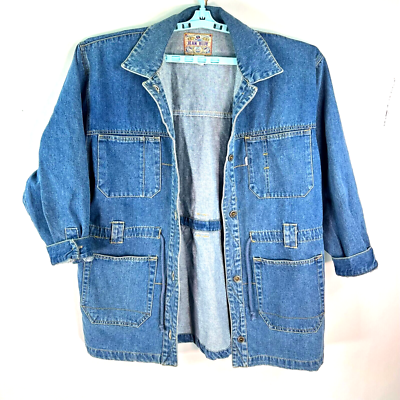 Three quarter hot sale length denim jacket