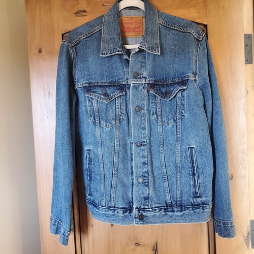 ジャケット・アウター Levi's denim long coat Vintage Levis Long Denim Jacket / Orange Tab Work Hippie