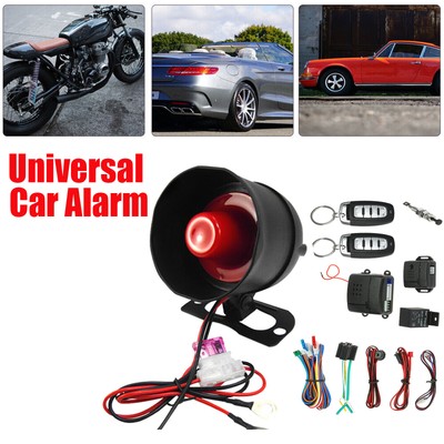 Keyless Entry Car Vehicle Burglar Alarm Protection Security System+2Remotes S9I0