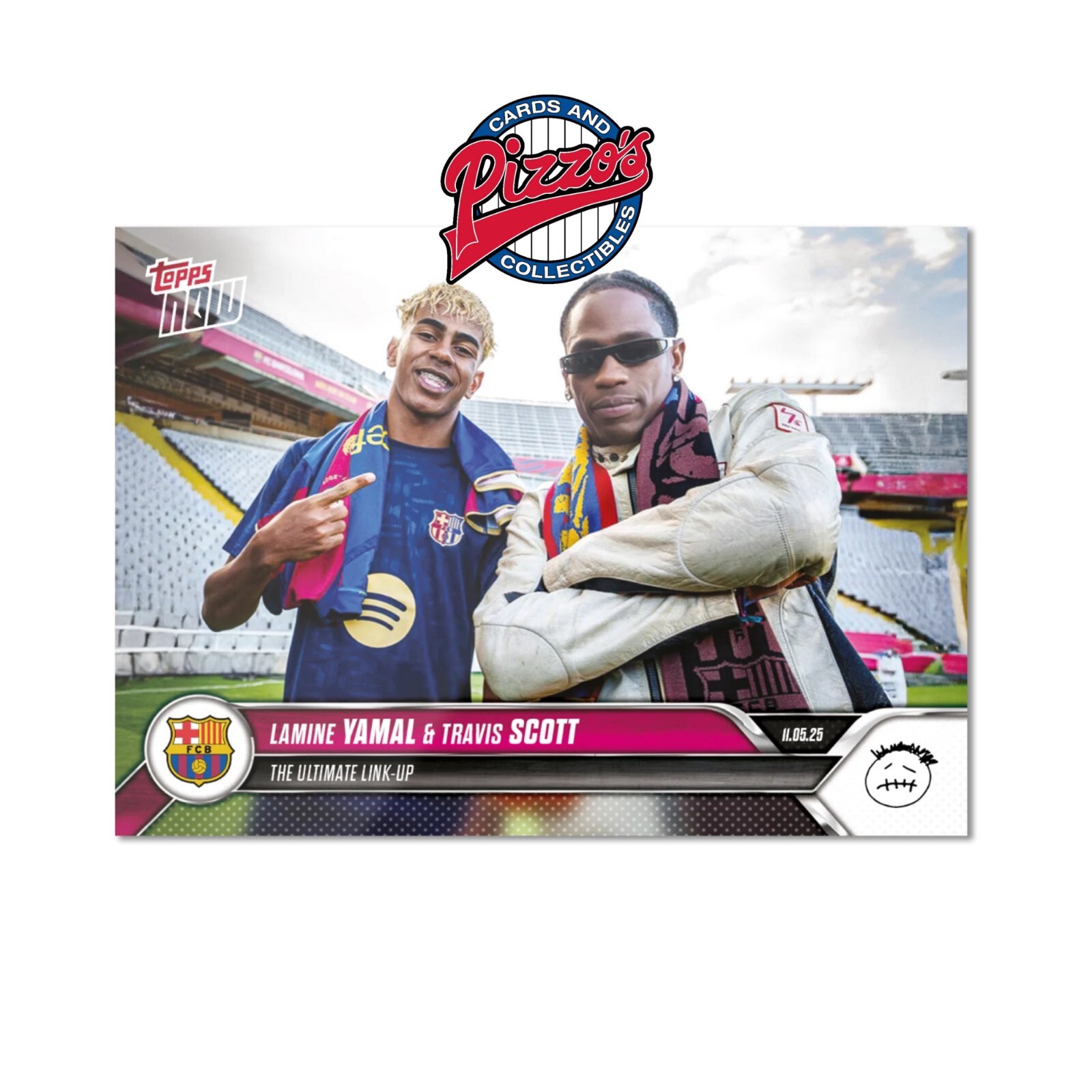 Travis Scott & Lamine Yamal 2025 FC Barcelona Topps NOW Card