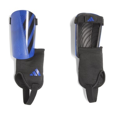 adidas Juniors Royal Blue Black Shin Guards with Ankle Guard and Easy Closure
