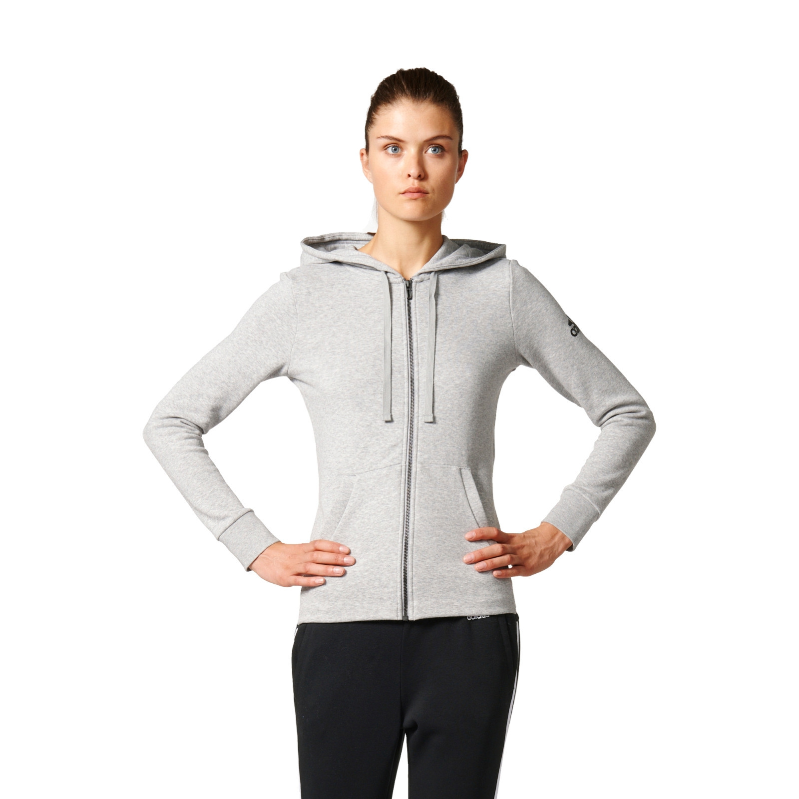 adidas women's essentials linear full zip hoodie
