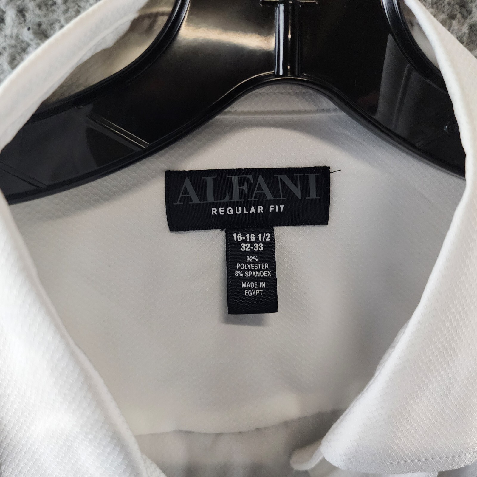 Alfani Regular Fit Travel Ready Dress Shirt Men's 32-33/16-16.5 Bright White~ - Picture 5 of 13