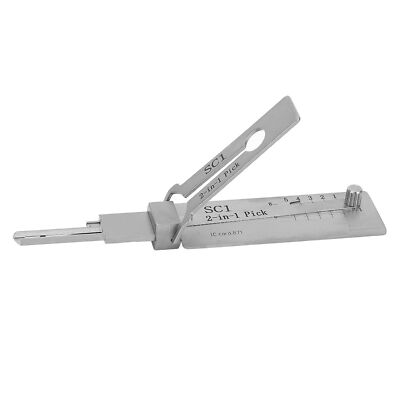 Key Decoder 2 In 1 Stainless Steel Key Pick Up Hook Tool For Repair Maintenance