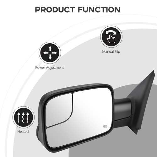 For 2002-2008 Dodge Ram 1500 2500 3500 Tow Power Heated Driver Side View Mirror