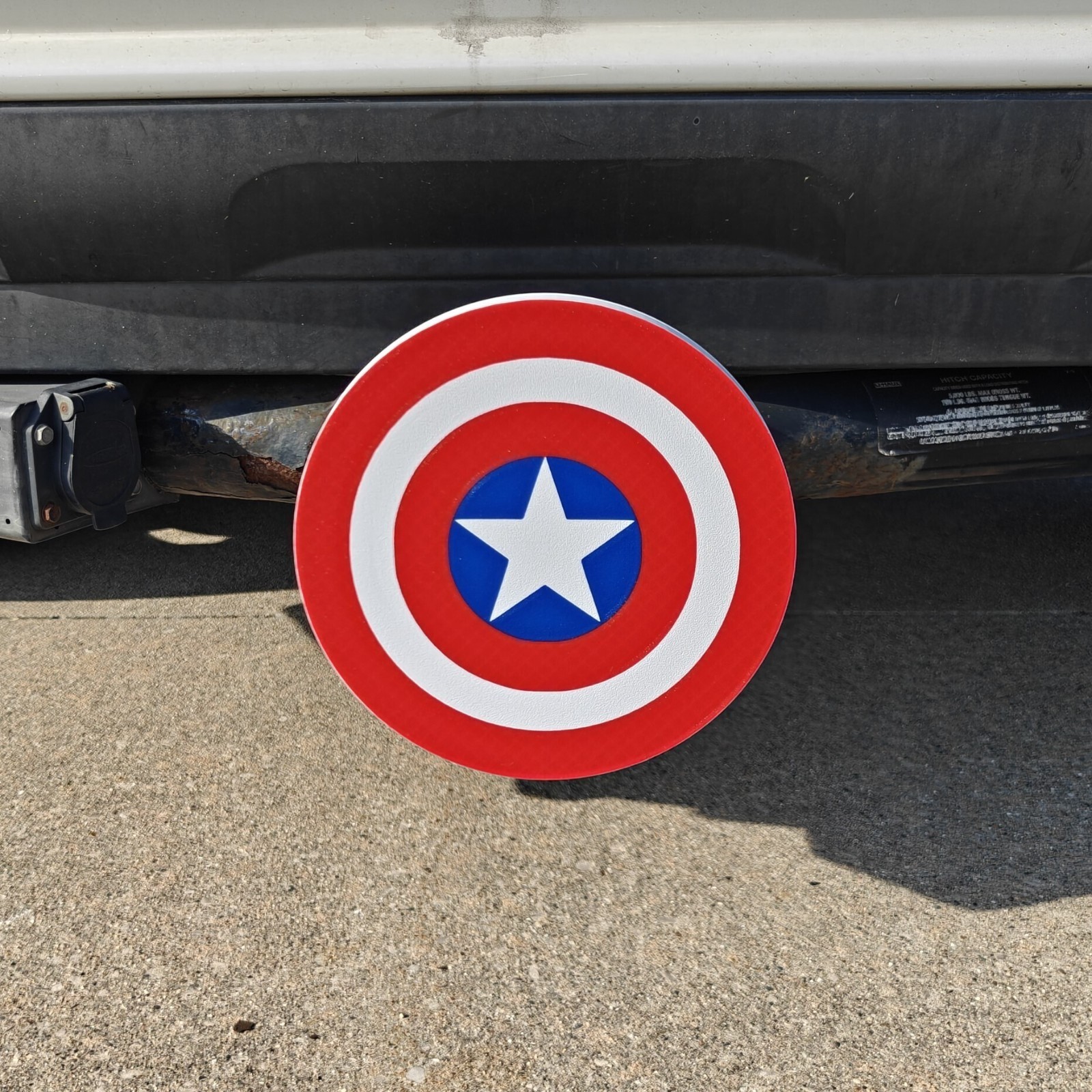 Captain America Sheild 2" Trailer Hitch Cover Receiver for all Vehicles