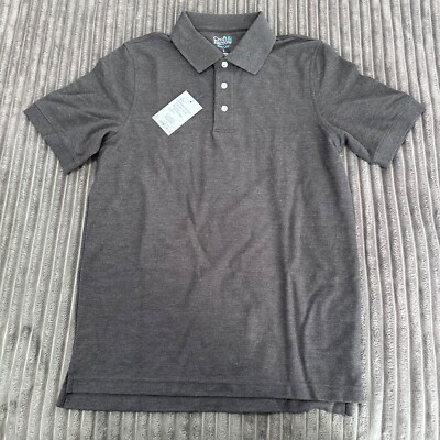 Croft & Barrow Polo Shirt Mens S Gray Heather Easy Care Casual Golf Tennis Prepy