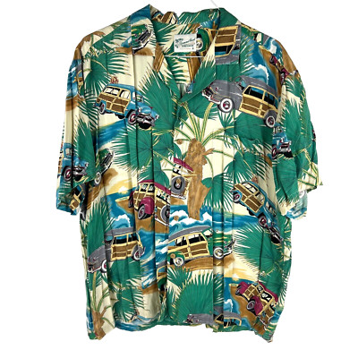 Vintage Diamond Head Sportswear Hawaiian Shirt Woodie Wagon Design Adult XL