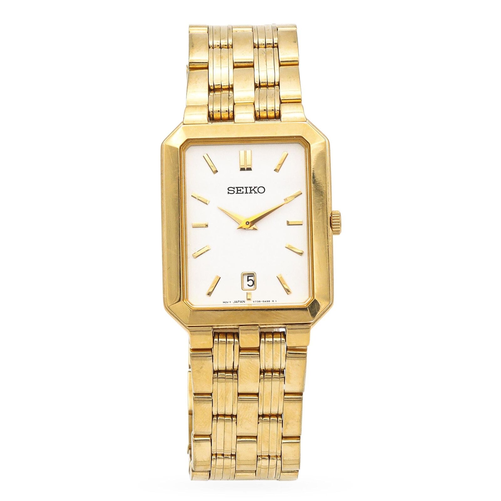 Seiko Ref. V739-5B09 Stainless Steel Men's Quartz Date Watch Seiko Ref. V739-5B09 Stainless Steel Men's Quartz Date Watch