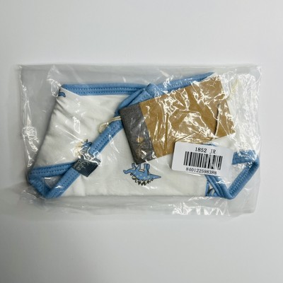 Kyte Baby Bib Jurassic Dino Stream Blue Bamboo Blend Terry Cloth Lined NWT New