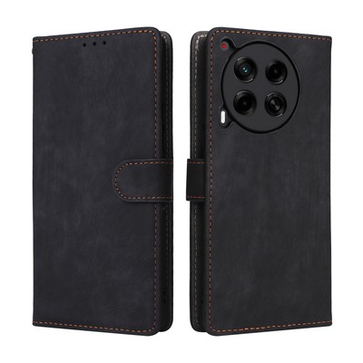 For Tecno Camon 30 4G/ CL6, Luxury Retro Flip Leather Wallet Stand Case Cover