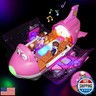 Ynybusi Pink Airplane Toys for Toddlers 1-3-5, Toy Airplane for 4-8 Year Old Boys Girls Birthday, Toddler Toys Bump and Go Action Air Plane with LED Flashing Lights and Sounds (Pink)